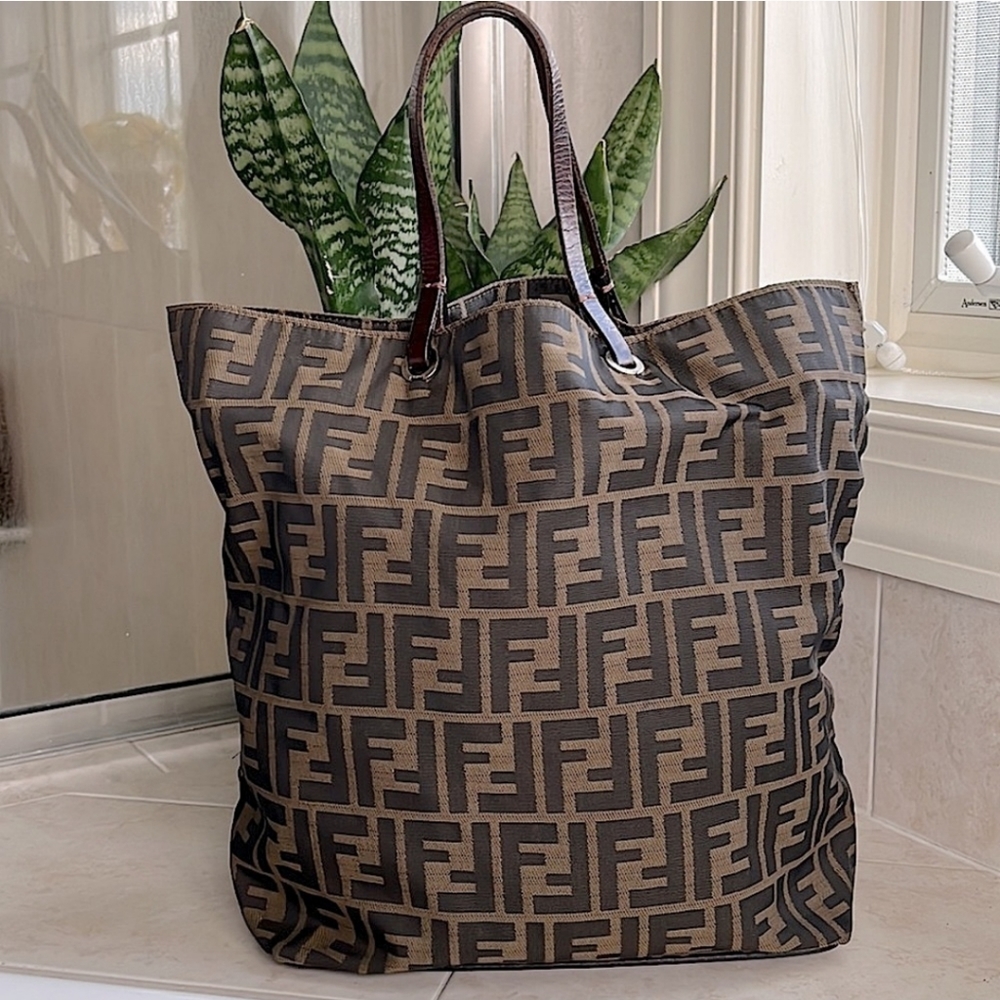Fendi Zucca Canvas Tote Bag